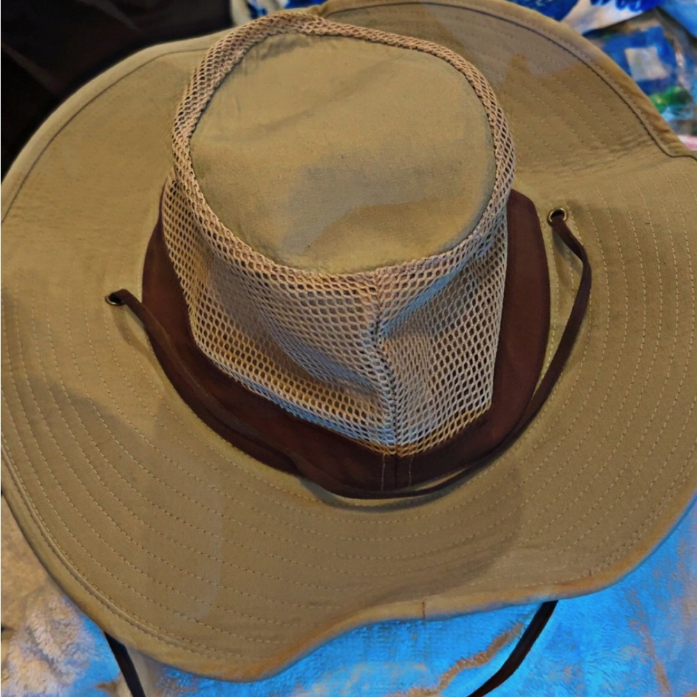 Swiss Tech Khaki and Brown Sun Hat